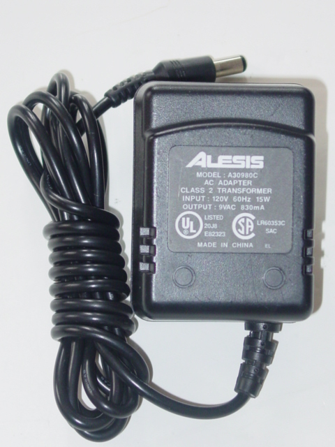 NEW Alesis A30980C AC Adapter 9VAC 830mA 8.3mA